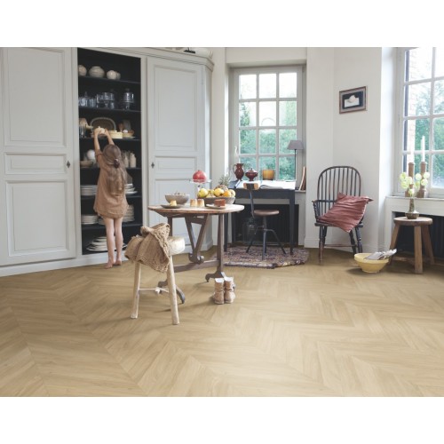 Ламинат Quick-Step Дуб капучино CAU4160 коллекция Castle Ultra 33 класс 12 мм — изображение 5